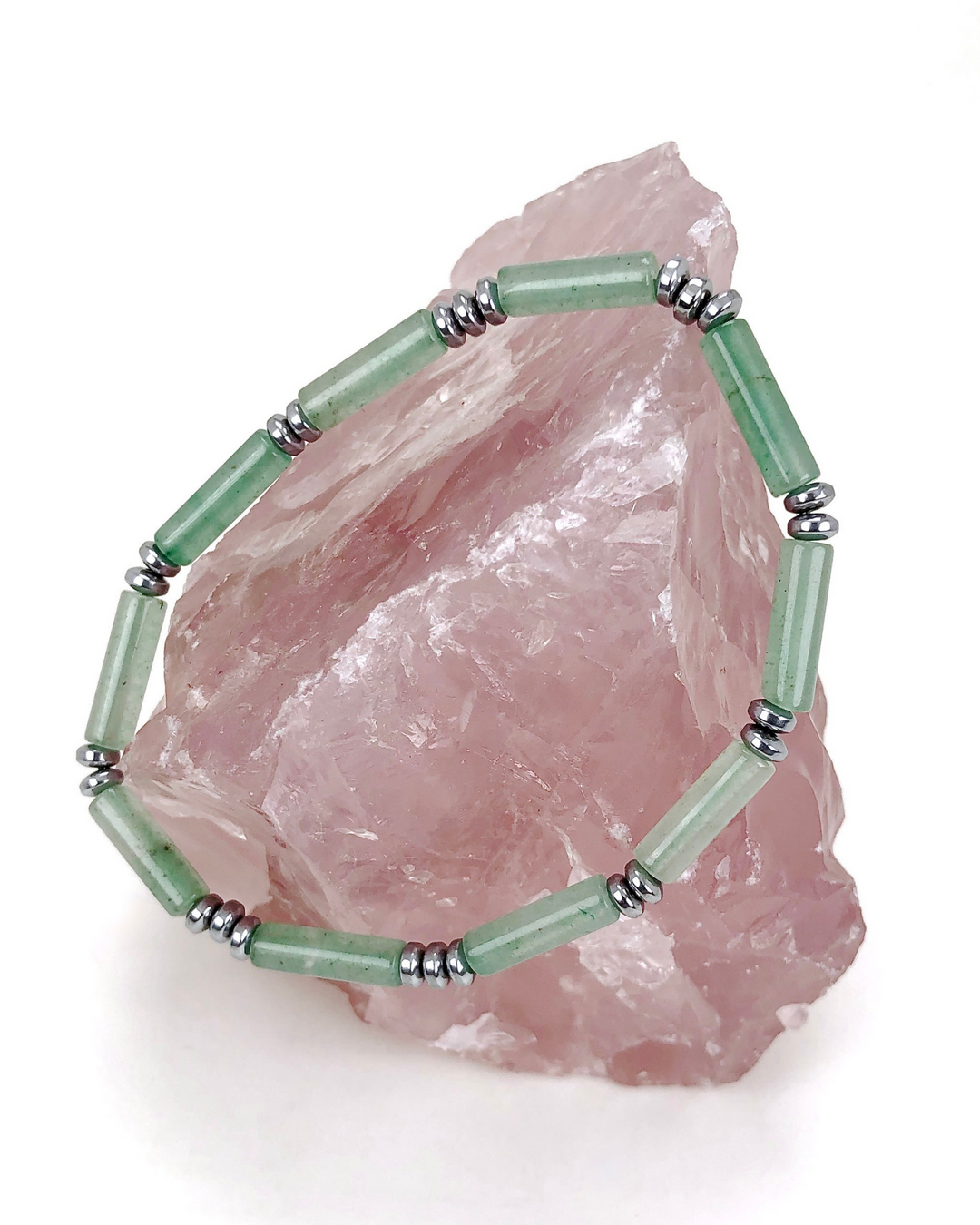 Aventurine Gemstone Tube Bracelet