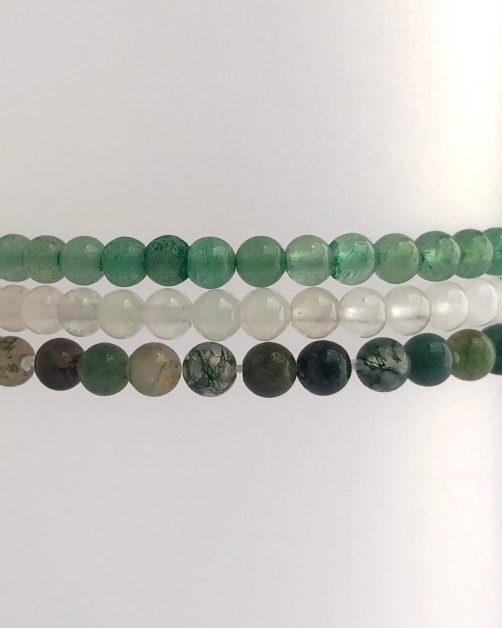 Support and Grounding 4mm Beaded Gemstone Bracelet Set 