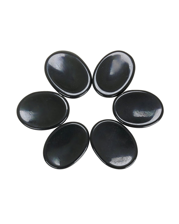 Black Agate Worry Stone