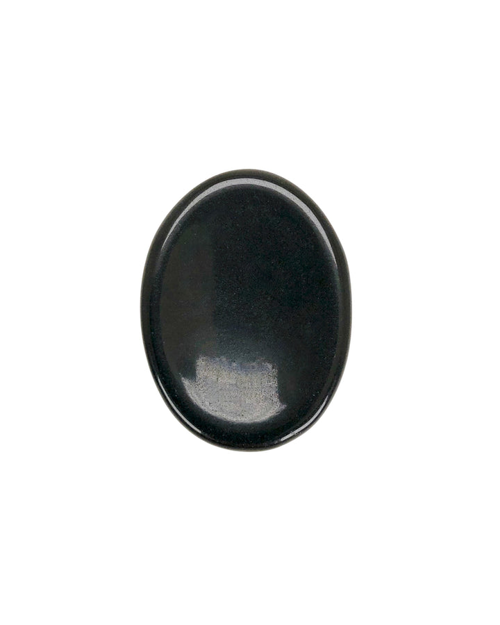 Black Agate Worry Stone