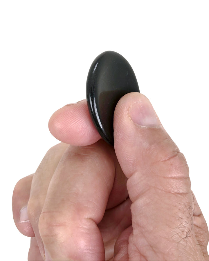 Black Agate Worry Stone