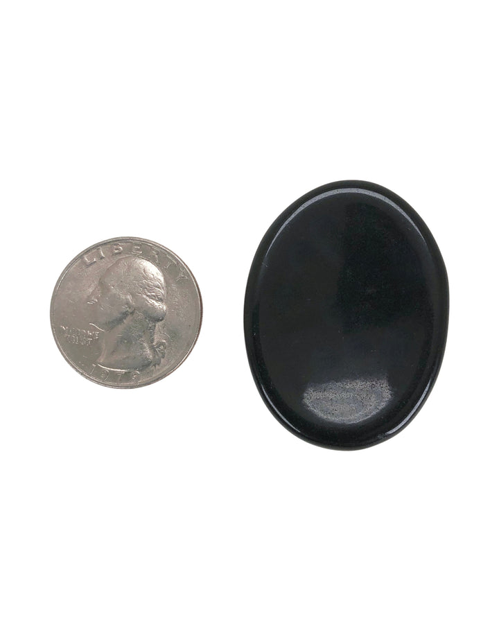 Black Agate Worry Stone