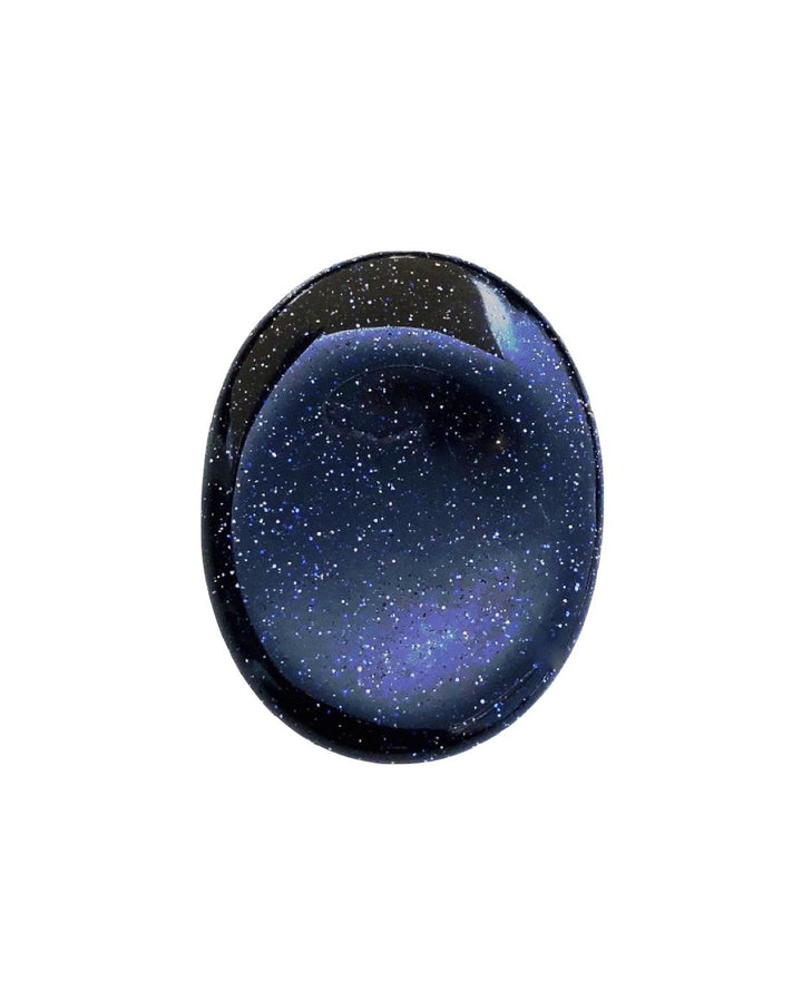 Blue Goldstone Worry Stone