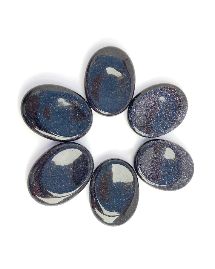 Blue Goldstone Worry Stone