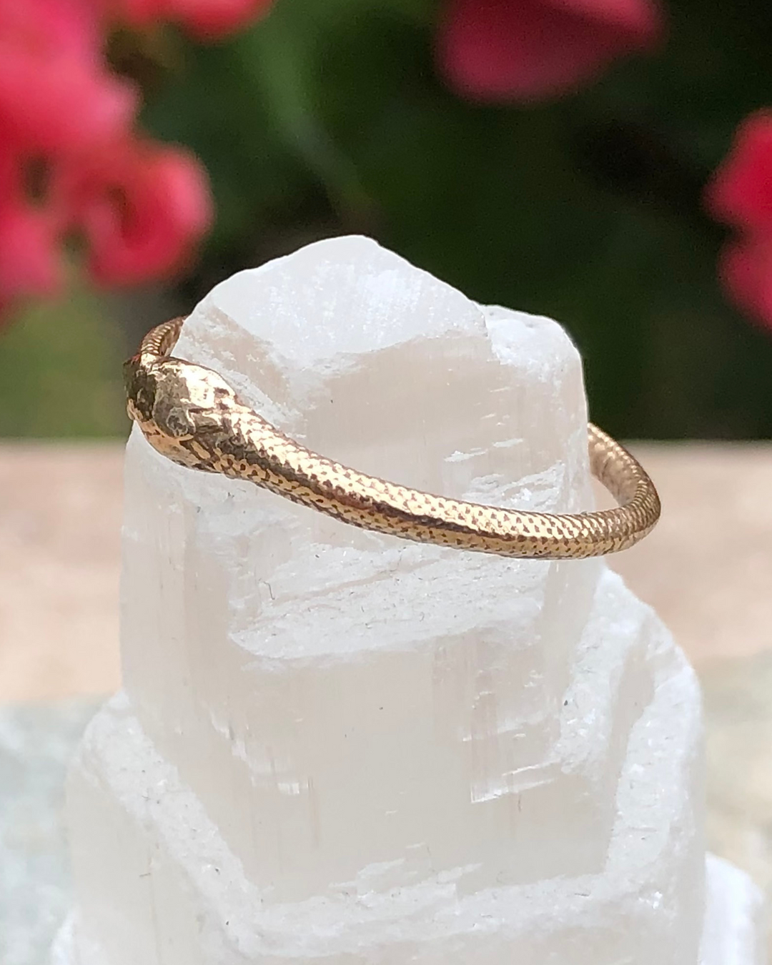 Ouroboros Bronze Snake Ring