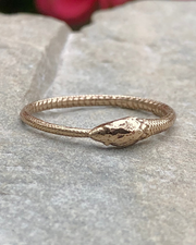 Ouroboros Bronze Snake Ring