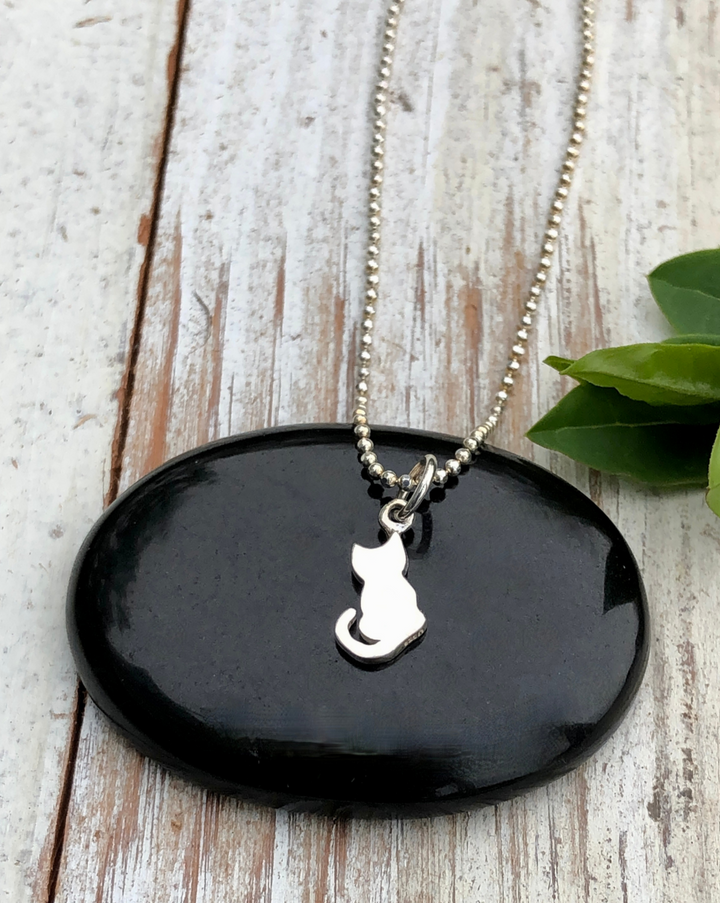 Tiny Cat Charm Necklace