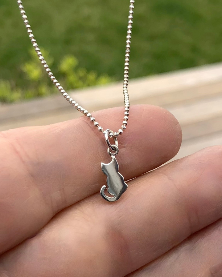 Tiny Cat Charm Necklace