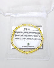 Children's Citrine Mini 4mm Gemstone Bracelet