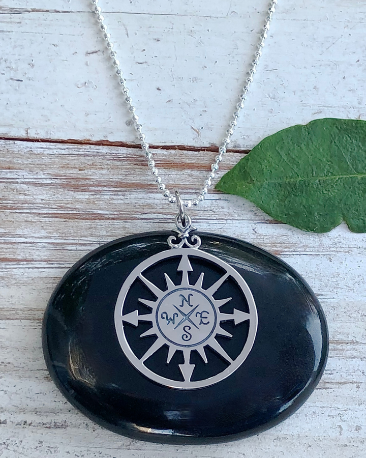 Compass Rose Sterling Silver Necklace