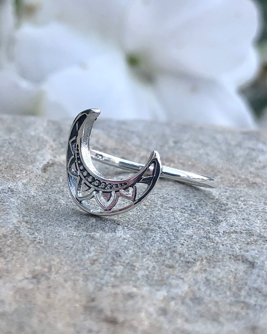 Crescent Moon Ring right side