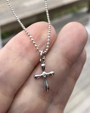 Cross With Diamond Charm Necklace
