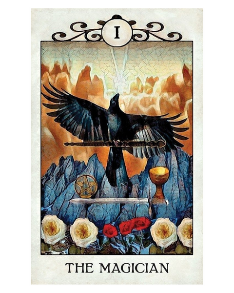 Crow Tarot Cards and Guidebook