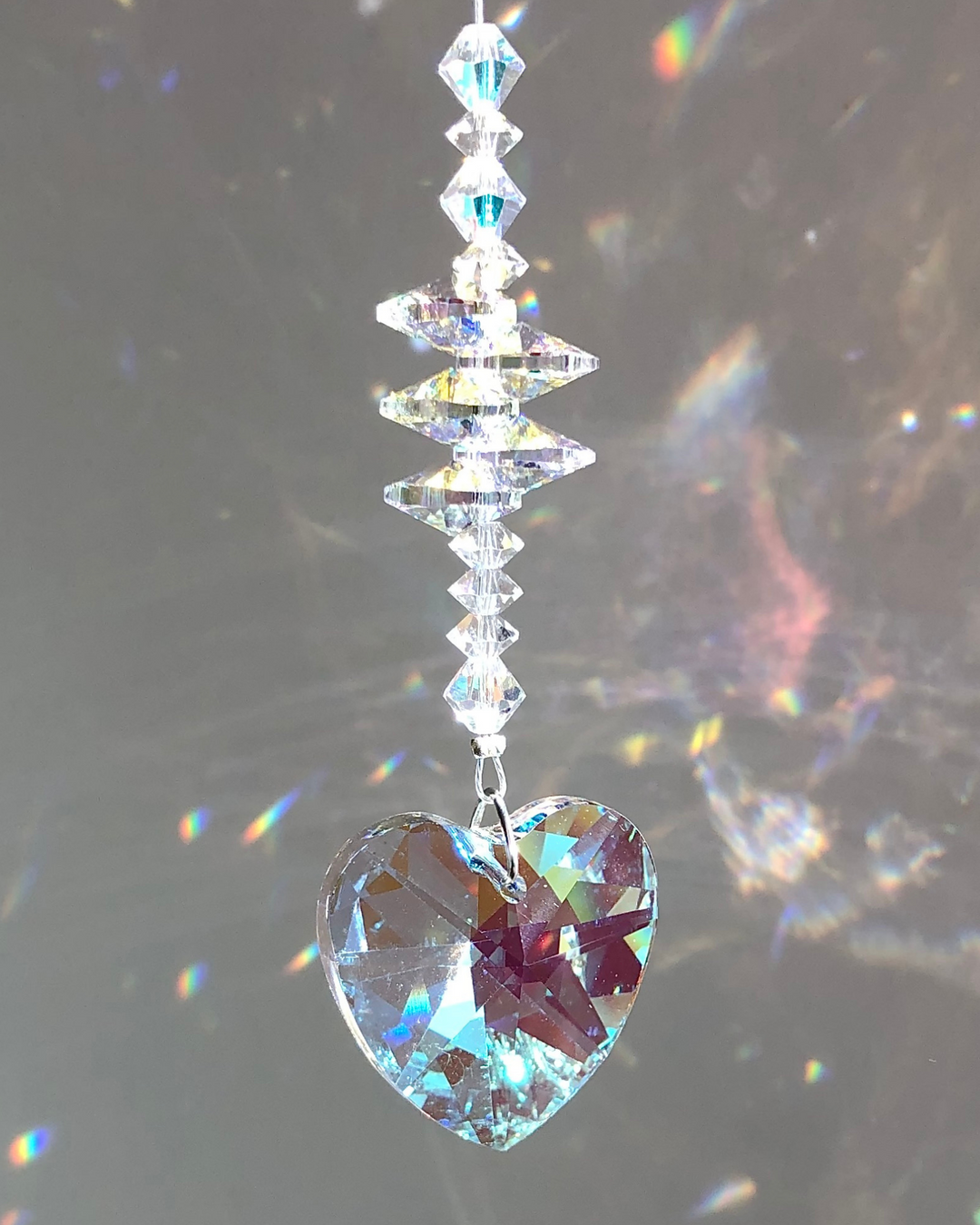 Crystal Heart Sun Catcher 