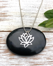 Mother and Daughter Lotus Necklace Set