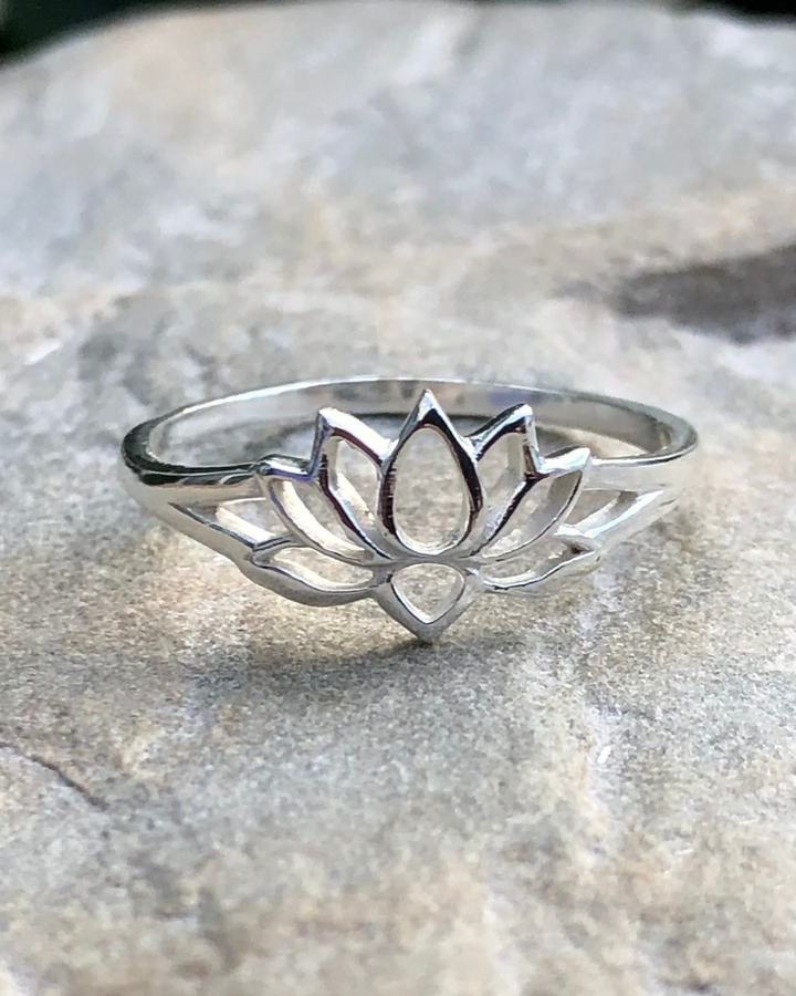 Sterling Silver Lotus Ring