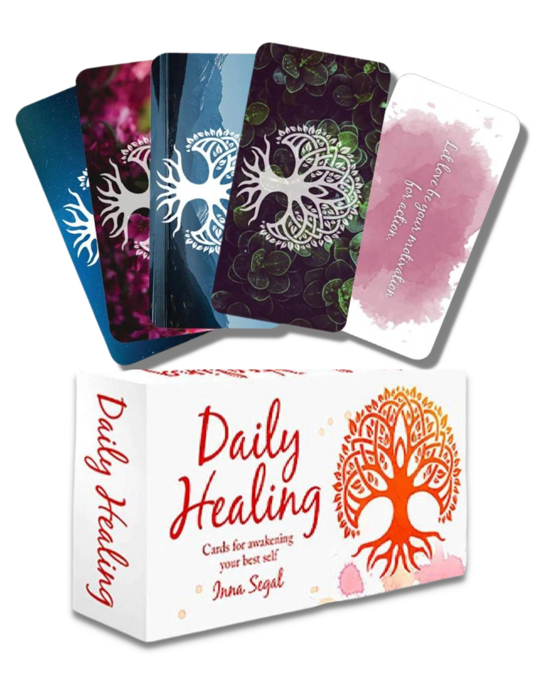 Daily Healing Cards for Awakening Your Best Self Mini Inspiration Deck box and cards