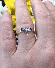 Sterling Silver Dragonfly Ring