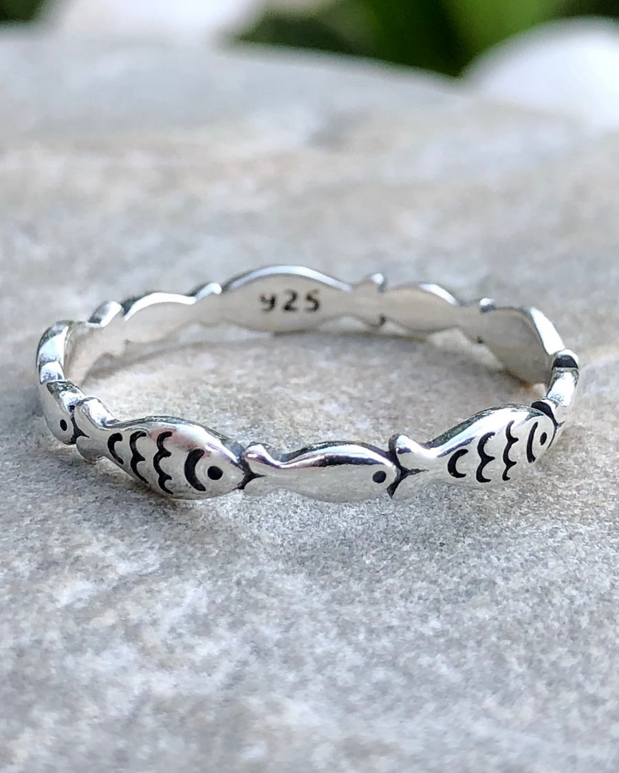 Fish Sterling Silver Ring – The Life Divine