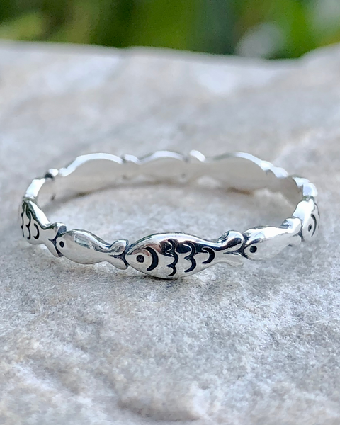 Onyx Catfish Ring Catfish Ring Heavy Silver Catfish Ring Fishing Jewelry  Catfish Jewelry Quality Silver Ring FISH 