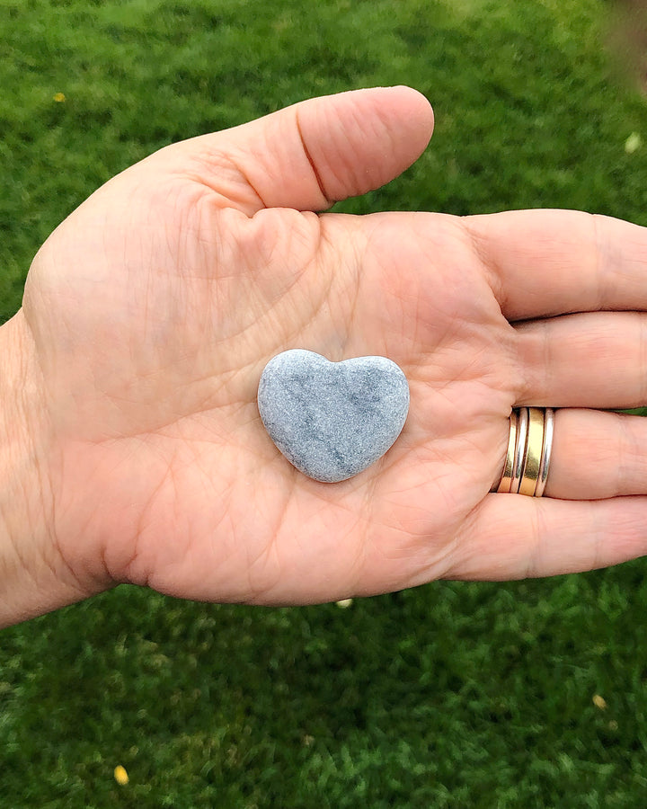 White or Gray Small Marble hearts