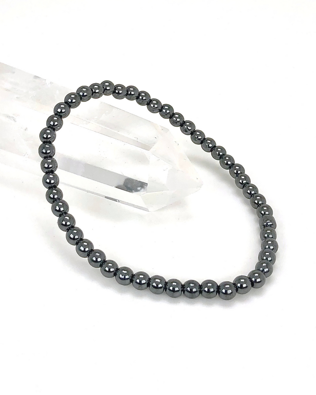 Hematite 4mm Gemstone Bracelet