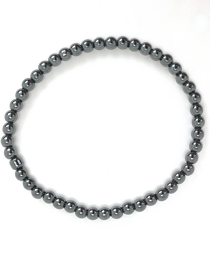 Men's Hematite 4mm Gemstone Bracelet