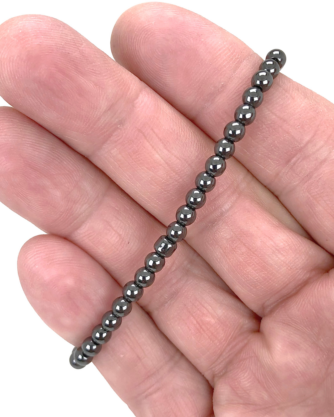 Children's Hematite 4mm Gemstone Bracelet