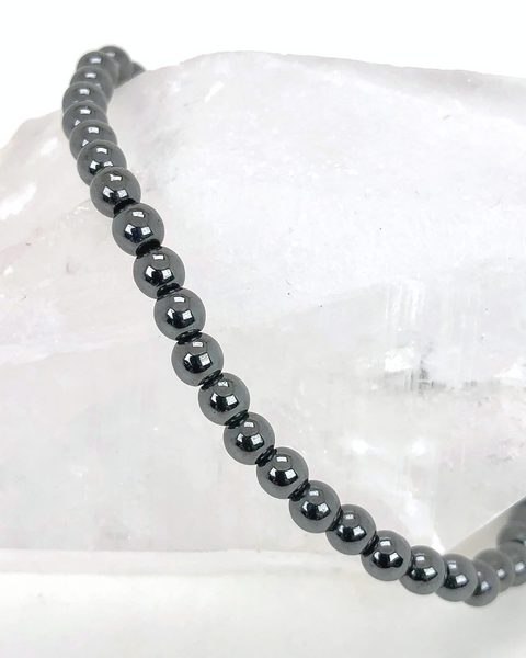 Hematite 6mm Gemstone Bracelet