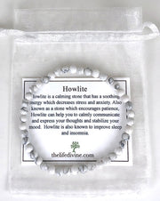 Howlite Mini 4mm Gemstone Bracelet
