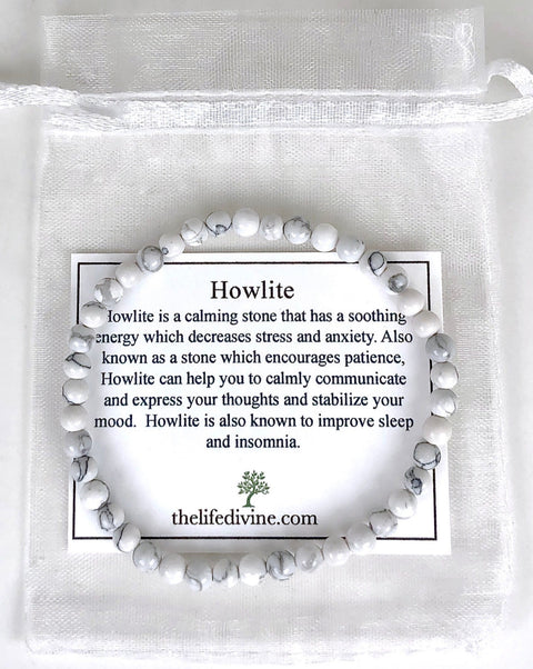 Children's Howlite Mini 4mm Gemstone Bracelet