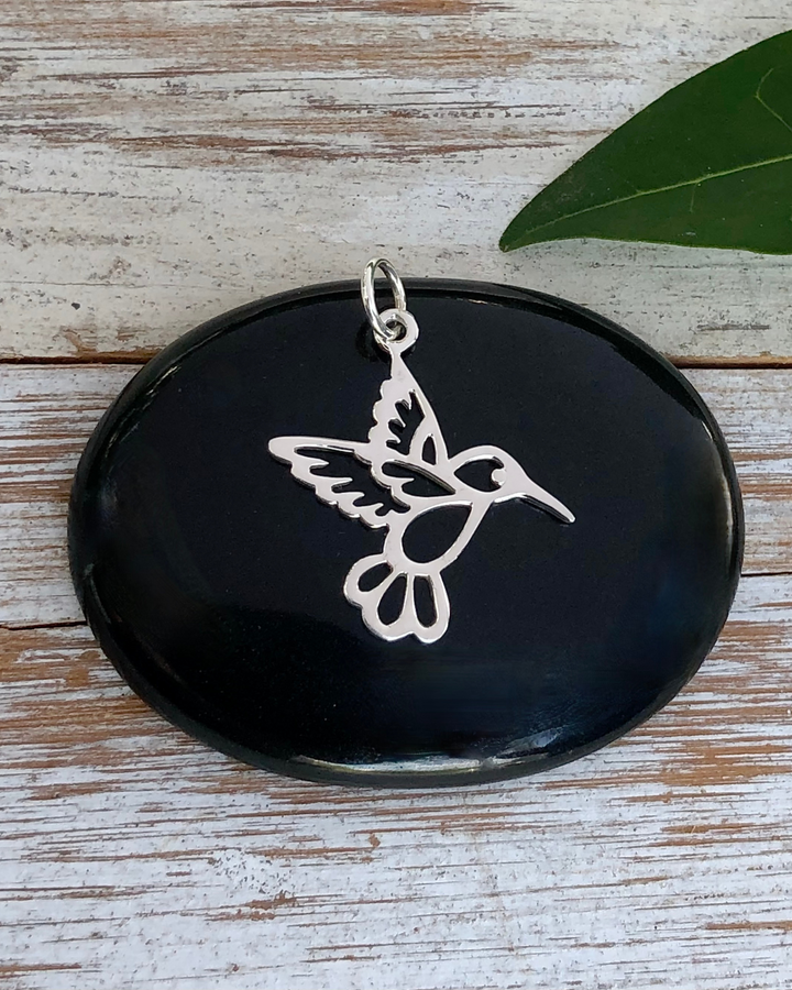 Hummingbird Silver Charm Necklace