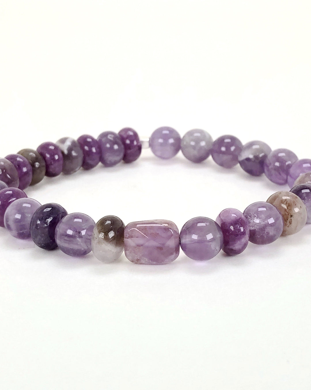 Amethyst 8mm Gemstone Bracelet