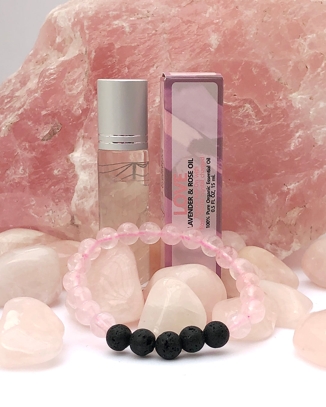 Rose Quartz Roll On and Bracelet - LOVE