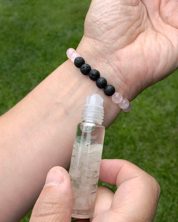 Rose Quartz Roll On and Bracelet - LOVE