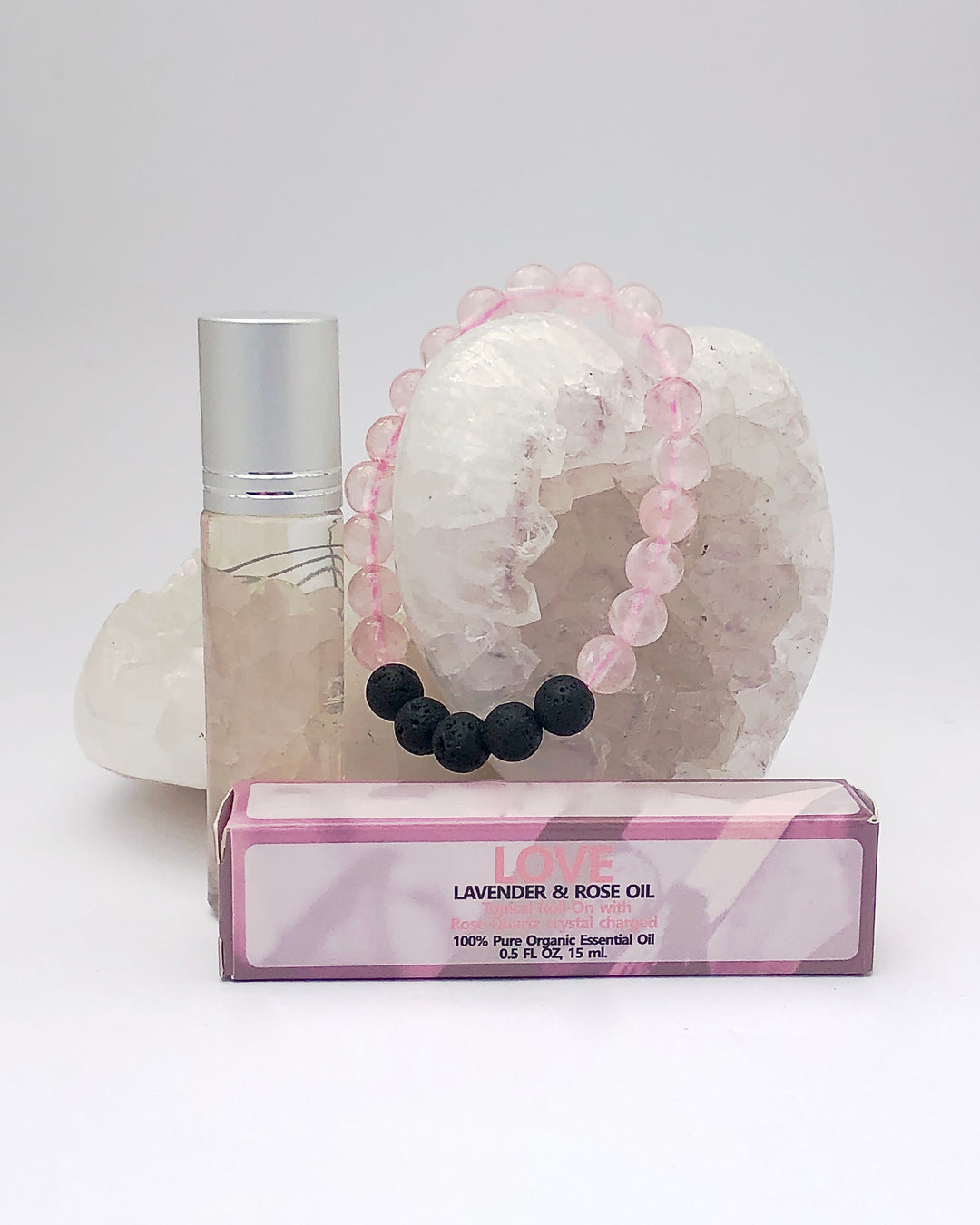 Rose Quartz Roll On and Bracelet - LOVE