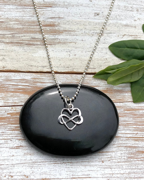 Infinity Heart Small Charm Necklace