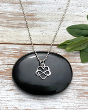Mother and Two Daughters Infinity Heart Necklace Set