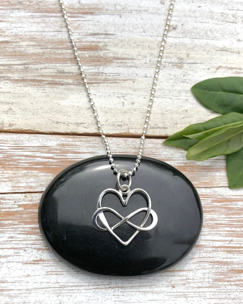 Infinity Heart Charm Necklace