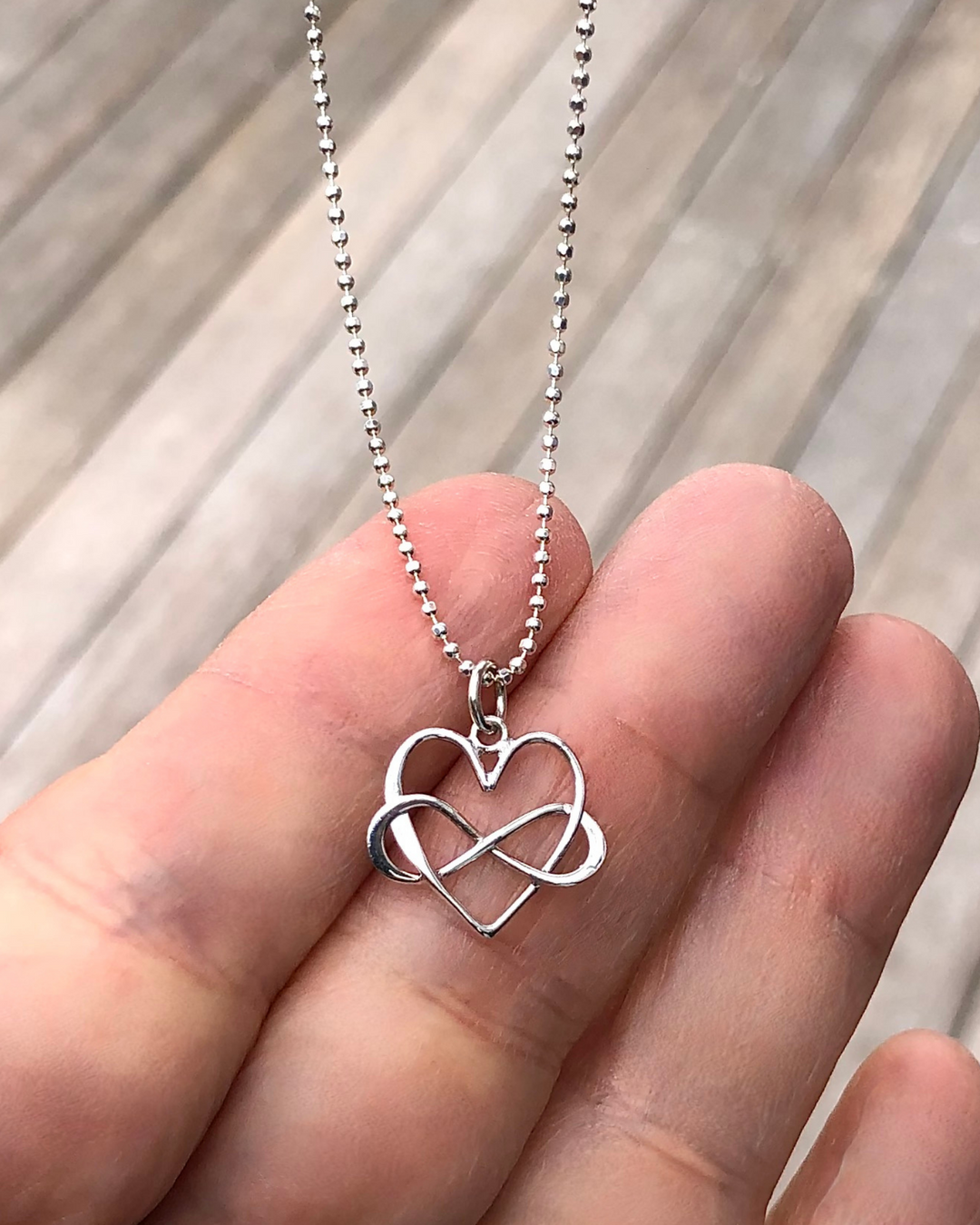 Mother and Two Daughters Infinity Heart Necklace Set