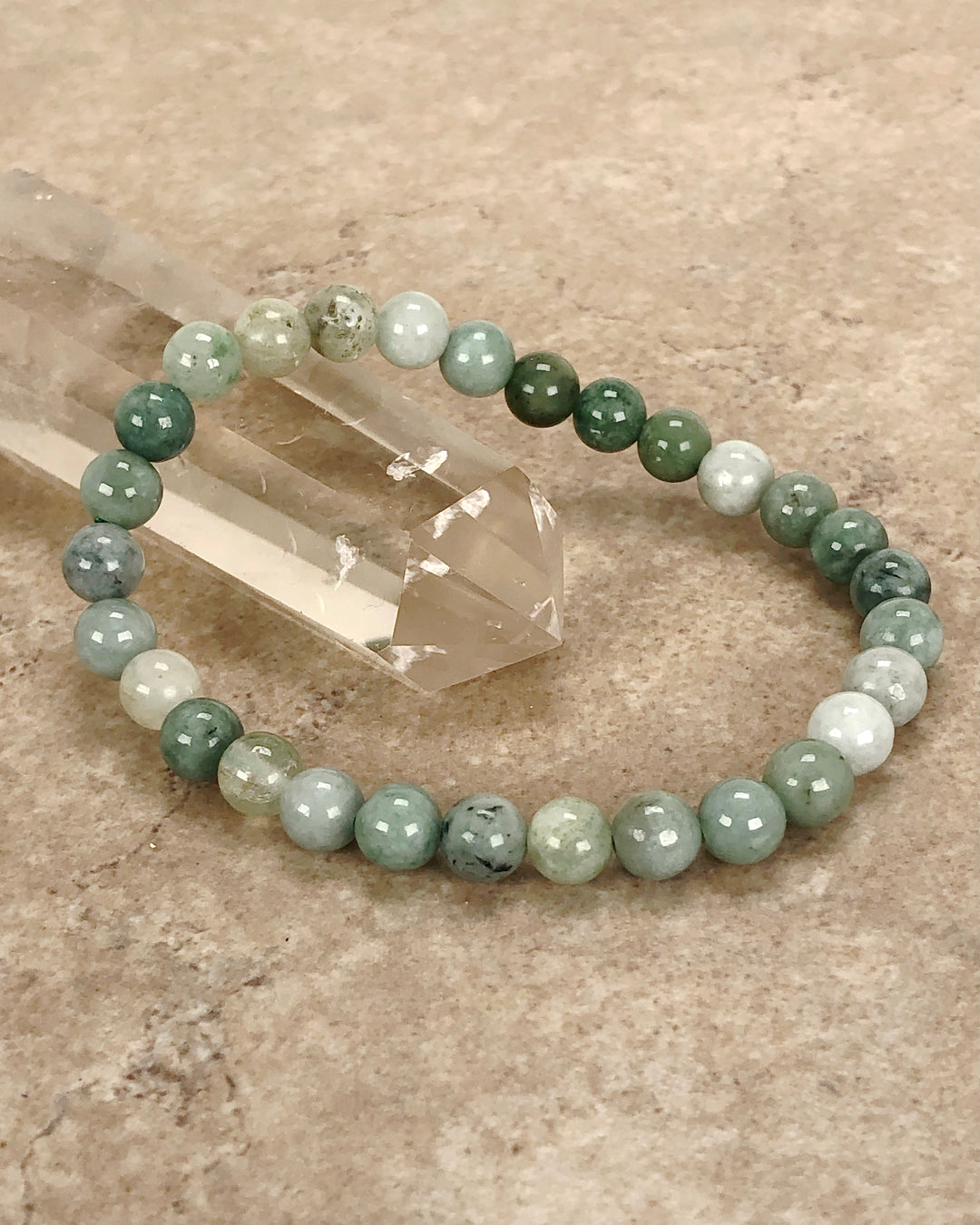 Jadeite 6mm Gemstone Bracelet