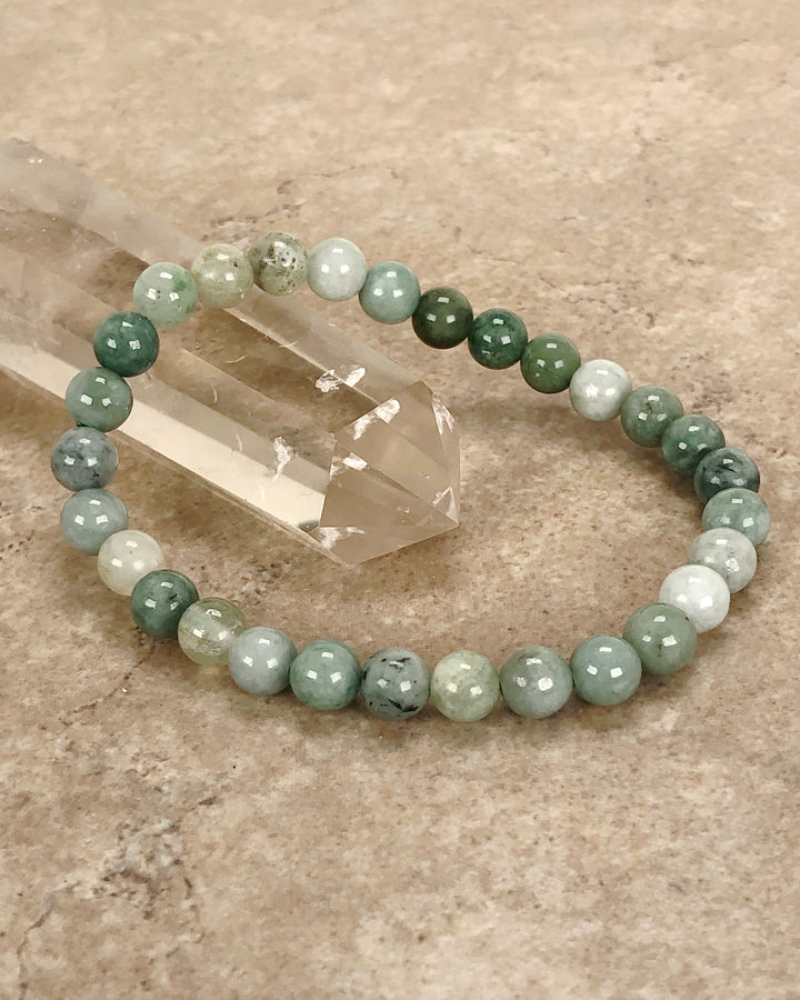 Jadeite 6mm Gemstone Bracelet