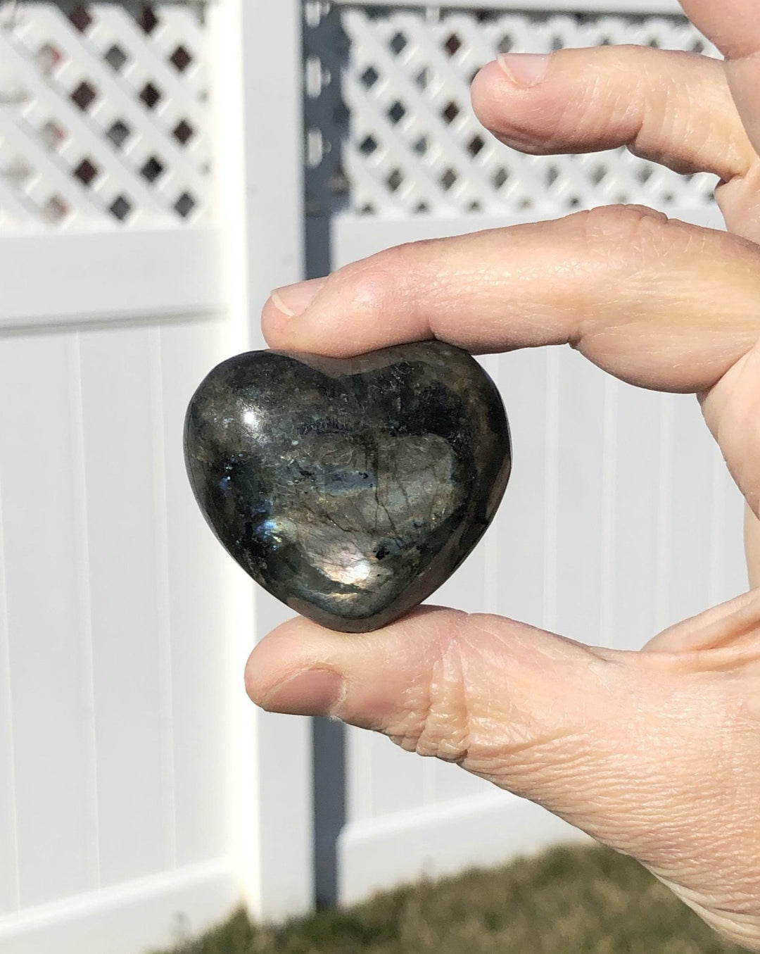 Labradorite Heart