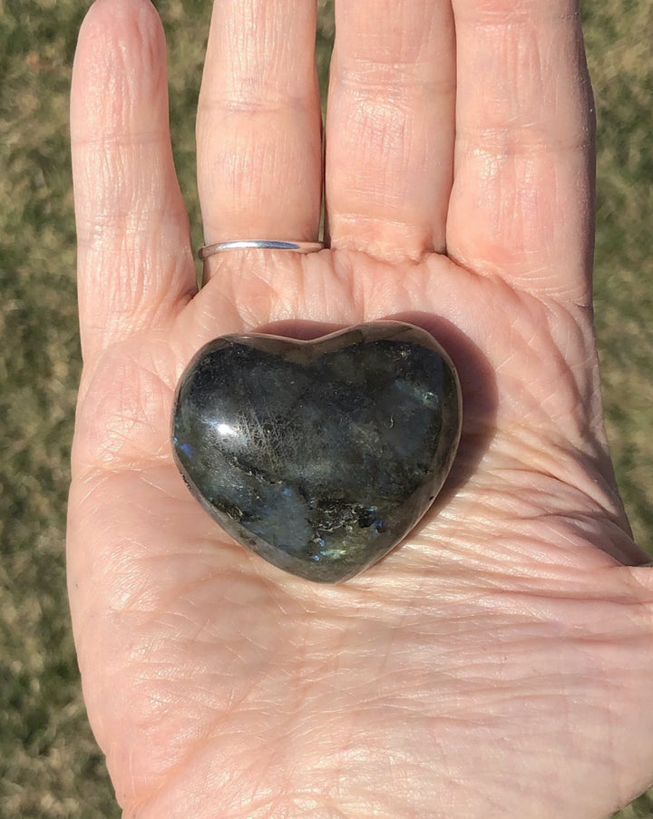 Labradorite Heart