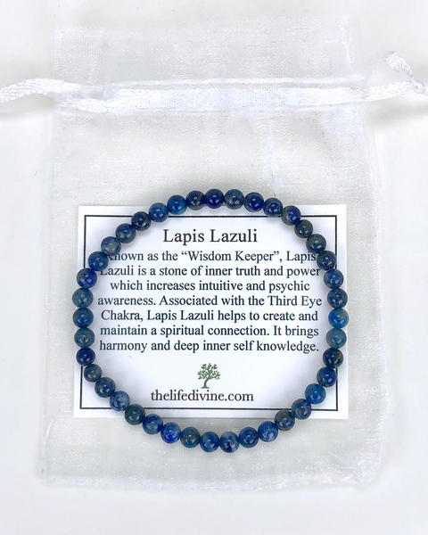 Children's Lapis Lazuli 4mm Gemstone Bracelet