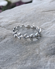Sterling Silver Infinity Leaf Band