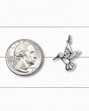 Hummingbird Silver Charm Necklace