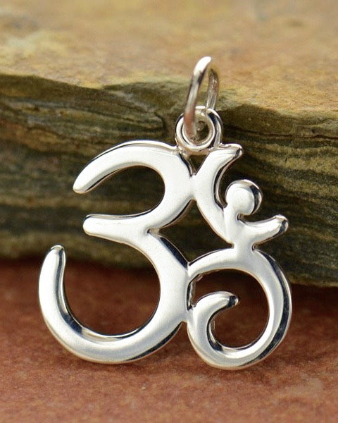 Sterling Silver Om Necklace