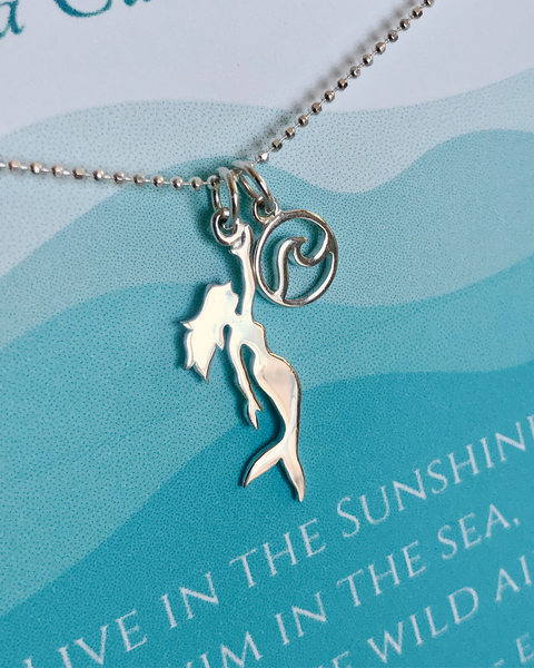Mermaid Necklace With Emerson Quote