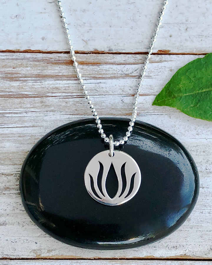 Sterling Silver Lotus Necklace